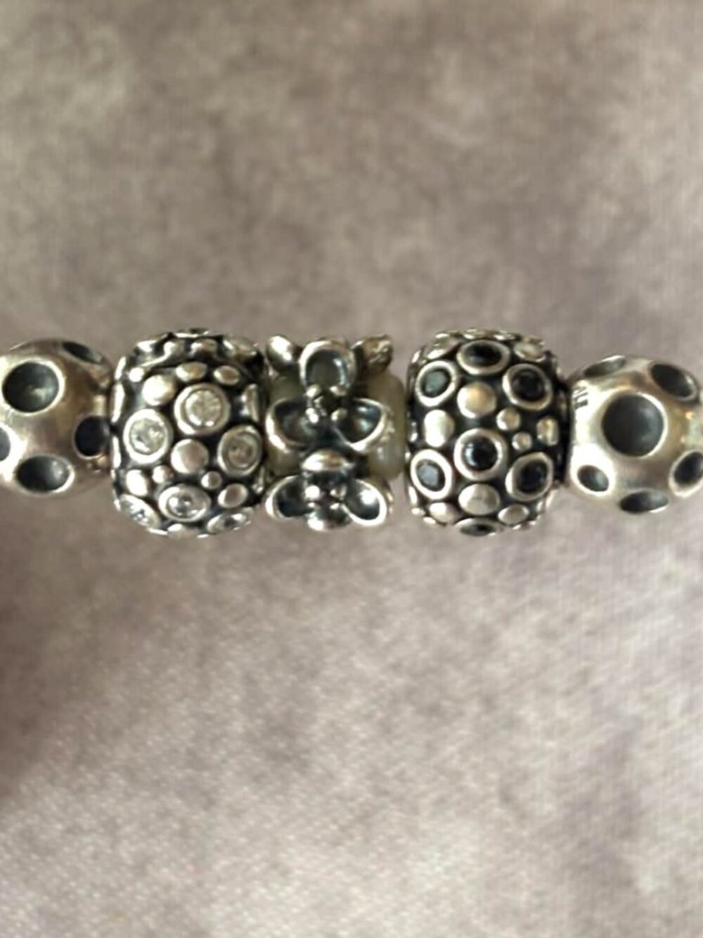 PANDORA Silver & Black Set that would be Awesome on your Bracelet! - 140$!